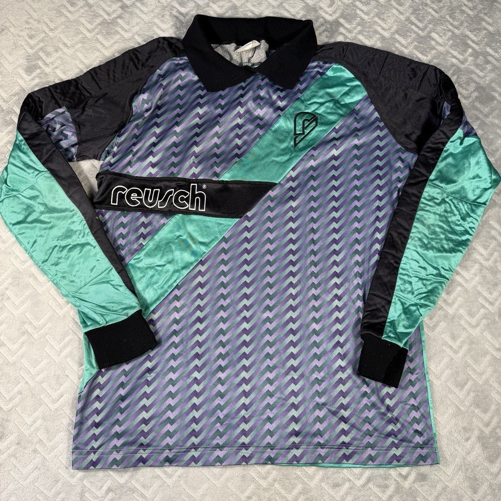 Vintage Reusch Goalkeeper Shirt Size Medium 90s Football Futbol Retro *READ*